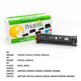 Printpen HP CB540A CE320A CF210A CF210X Siyah Muadil Toner