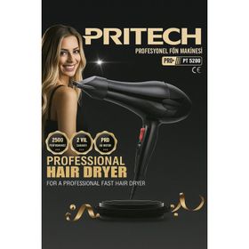 Pritech PT5200 Siyah Saç Kurutma Makinesi