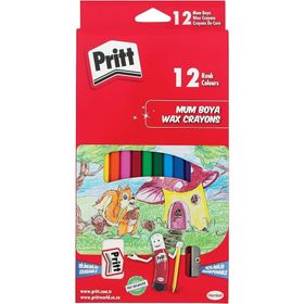 Pritt 12 Renk Parlak Canlı Silinebilir Mum Boya