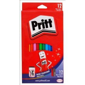 Pritt 12 Renk Parlak Canlı Silinebilir Mum Boya