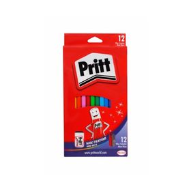 Pritt 12 Renk Parlak Canlı Silinebilir Mum Boya