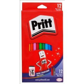Pritt 12 Renk Parlak Canlı Silinebilir Mum Boya