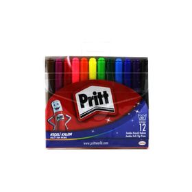 Pritt Jumbo Yuvarlak Uç 12 Renk Keçeli Boya Kalemi