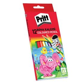 Pritt Karton Kutu Tam Boy 12 Renk Kuru Boya