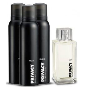 Privacy 100 ml Man EDT Erkek Parfüm+150 ml 3'lü Deodorant