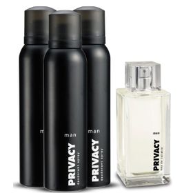 Privacy 100 ml Man EDT Erkek Parfüm+150 ml 3'lü Deodorant