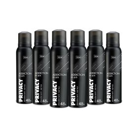 Privacy Addiction 6x150 ml Erkek Sprey Deodorant