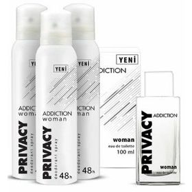 Privacy Addiction Edt Kadın Parfüm 100 ml+50 ml 3'lü Deodorant