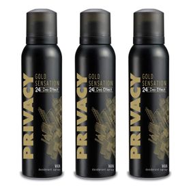 Privacy Gold 3x150 ml Men Deodorant