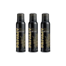 Privacy Gold 3x150 ml Men Deodorant