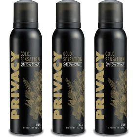 Privacy Gold 3x150 ml Men Deodorant