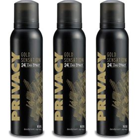 Privacy Gold 3x150 ml Men Deodorant