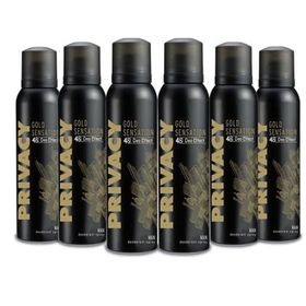 Privacy Gold 6x150 ml Men Deodorant