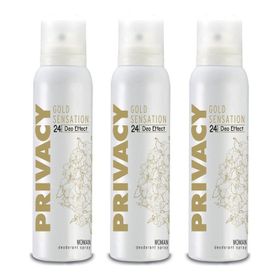 Privacy Gold Sensation 3x150 ml Erkek Sprey Deodorant