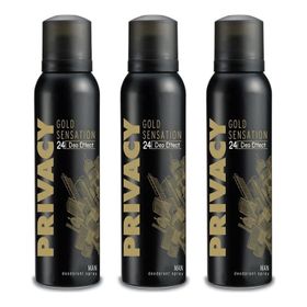 Privacy Gold Sensation 3x150 ml Erkek Sprey Deodorant