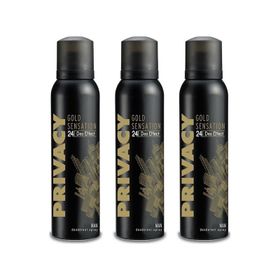 Privacy Gold Sensation 3x150 ml Erkek Sprey Deodorant