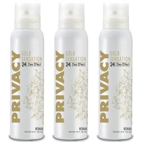 Privacy Gold Sensation 3x150 ml Erkek Sprey Deodorant