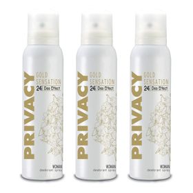 Privacy Gold Women 3x150 ml Kadın Deodorant