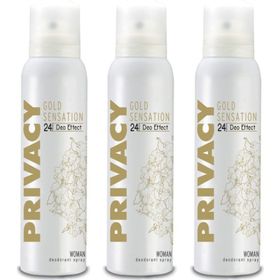 Privacy Gold Women 3x150 ml Kadın Deodorant