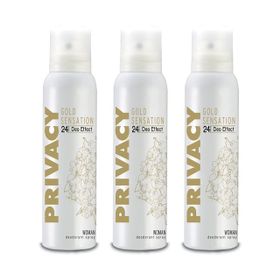 Privacy Gold Women 3x150 ml Kadın Deodorant