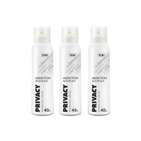 Privacy Woman Addiction 3x150 ml Deodorant