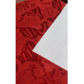 Prizma Bianca 150x200 cm Kırmızı Eskitme Desen Kaymaz Latex Taban Halı