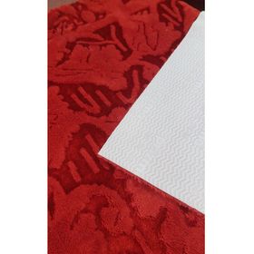 Prizma Bianca 150x200 cm Kırmızı Eskitme Desen Kaymaz Latex Taban Halı