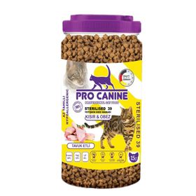 Pro Canine 39 Sterilised Az Tahıllı Hypoallergenic Tavuklu 1.5 lt Yetişkin Kedi Maması