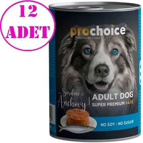Pro Choice 12x400 gr Sardalya ve Hamsili Pate Köpek Konservesi