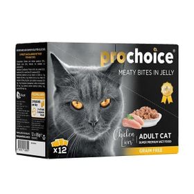 Pro Choice 12x85 gr Tavuk ve Ciğerli Pack Konserve Kedi Maması