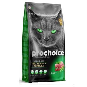Pro Choice 2 Adet 4 kg Pro 36 Kuzu Etli Pirinçli Yetişkin Kedi Kuru Maması