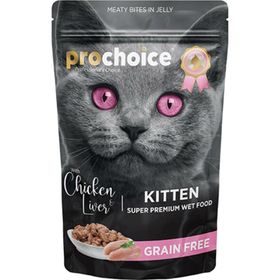 Pro Choice 85 gr Tahılsız Kitten Tavuk ve Ciğerli Yavru Kedi Konservesi