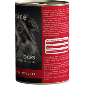 Pro Choice Adult 12x400 gr Biftekli Yetişkin Köpek Konservesi