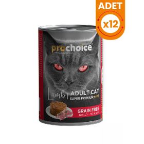 Pro Choice Adult Kuzulu 12x400 gr Yetişkin Konserve Kedi Maması
