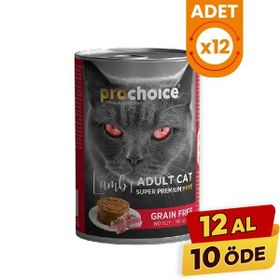Pro Choice Adult Kuzulu 12x400 gr Yetişkin Konserve Kedi Maması