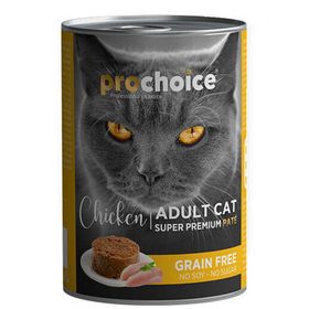 Pro Choice Chicken Tavuk Etli Tahılsız 6x400 gr Kedi Konservesi