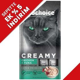 Pro Choice Creamy Tavuklu ve Ton Balıklı Krema Sıvı 4x15 gr Kedi Ödülü