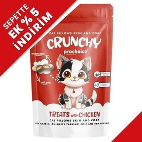 Pro Choice Crunchy Skin & Coat Tüy Kaybını Önlemeye Yardımcı Tavuklu 60 gr Kedi Ödül Maması