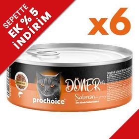 Pro Choice Döner Bites Adult Sos İçerisinde Somonlu 6x70 gr Kedi Yaş Maması
