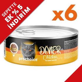 Pro Choice Döner Bites Adult Sos İçerisinde Tavuklu 6x70 gr Kedi Yaş Maması