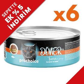 Pro Choice Döner Bites Adult Sos İçerisinde Ton Balıklı 6x70 gr Kedi Yaş Maması