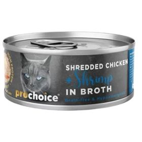 Pro Choice Hypo-Allergenic Sos İçinde Tavuk Etli ve Karidesli Tahılsız 70 gr Yetişkin Kedi Konservesi