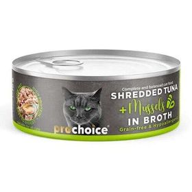 Pro Choice Hypo-Allergenic Sos İçinde Ton Balıklı ve Midye Tahılsız 70 gr Kedi Konservesi