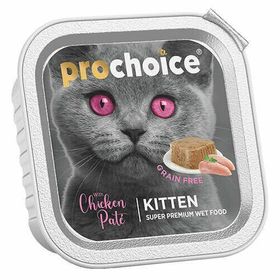 Pro Choice Kitten Pate 100 gr Tavuk Etli Tahılsız Yaş Yavru Kedi Maması