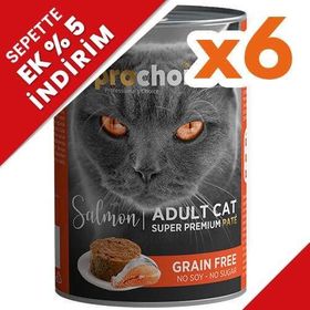 Pro Choice Salmon Somon Etli Tahılsız 6x400 gr Kedi Konservesi