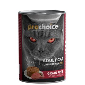 Pro Choice Sığır Etli Şekersiz Tahılsız Ezme 400 gr Yetişkin Kedi Konservesi