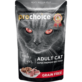 Pro Choice Tahılsız Kuzu ve Ciğerli Yetişkin Konserve 85 gr Kedi Maması
