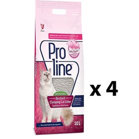 Pro Line 10 lt x 4 Adet Bebek Kokulu Topaklanan Kedi Kumu