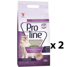Pro Line 10 x 2 lt Doğal Topaklanan İnce Taneli Lavanta Kokulu Kedi Kumu