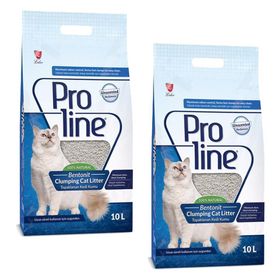 Pro Line 2x10 lt %100 Naturel Parfümsüz Topaklanan Kedi Kumu